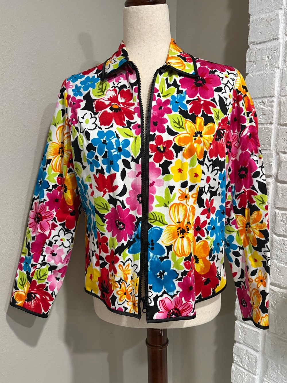 Laura Ashley Floral Zip-Front Women’s Jacket - Multicolor